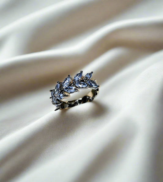 Flame Leaf Gold Plated Ring