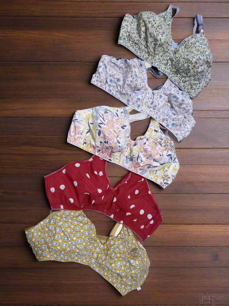 Printed Cotton Bra Set (Pack of 5)