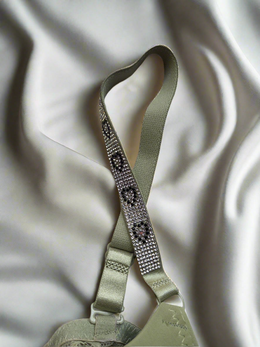 Olive Green Padded Lace Bra – Ultimate Comfort