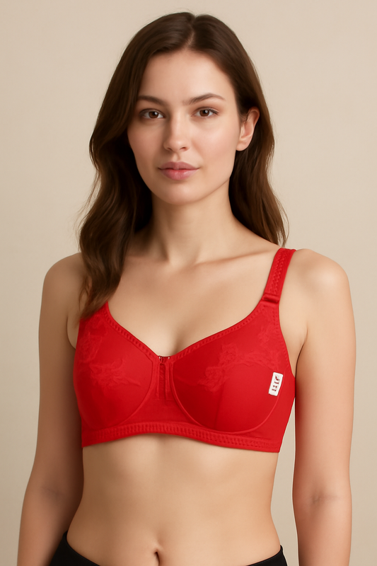 Soft & Breathable Cotton Bra – Embroided