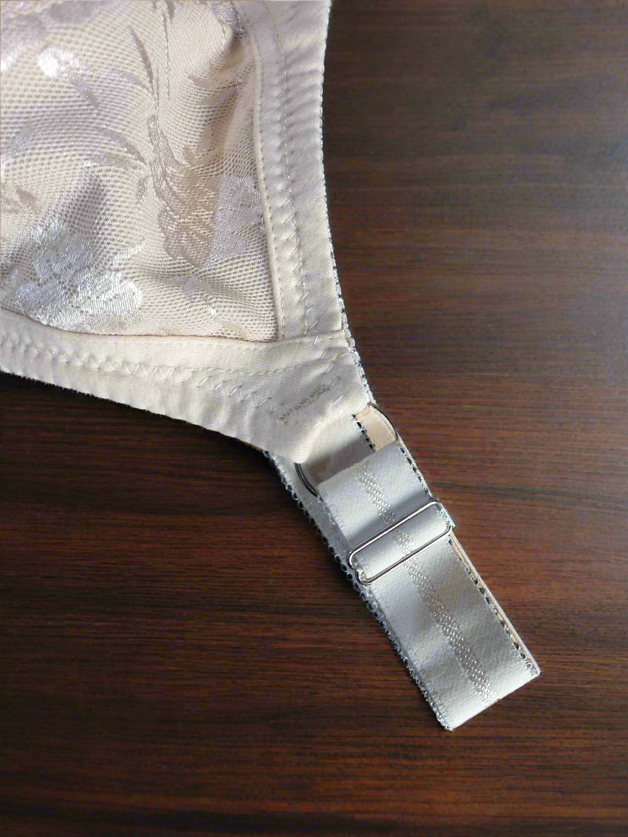 Premium Stretchable Cotton Bra – Lace and Comfort in Beige