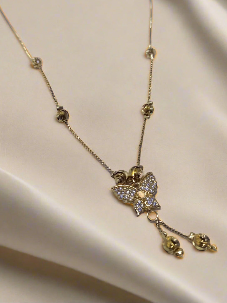 Golden Butterfly Charm Necklace